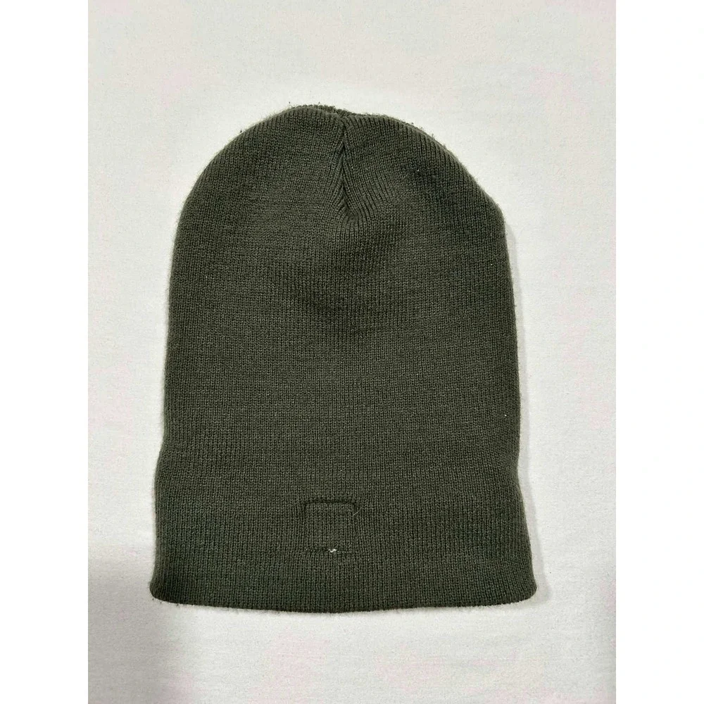 Carhartt Kids Knit Cuffed Beanie Hat Dark Olive Green Logo Patch‎ Winter Cap